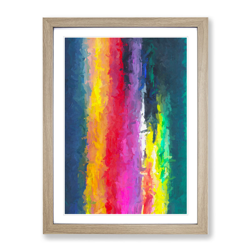 Bright Light - Painting, 66cm H x 48cm W x 2cm D, Oak Framed, White