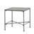 Outdoor Iron End Table With Black Brush Silver Coating, 16.50"D X 16.75"W 16"H, Blends Chairs & Coffee Tables, Assembly Needed Finish, And Required