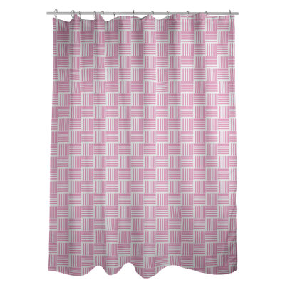 Rideau de douche simple basketweave rayures classic