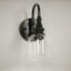 Applique murale en verre transparent noir mat à 1 lumière Cassiel-598030575