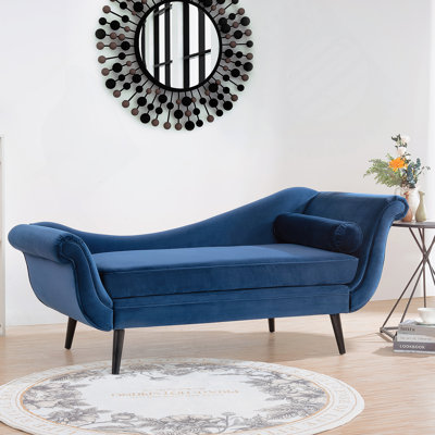 Chaise longue avec accoudoirs à volutes