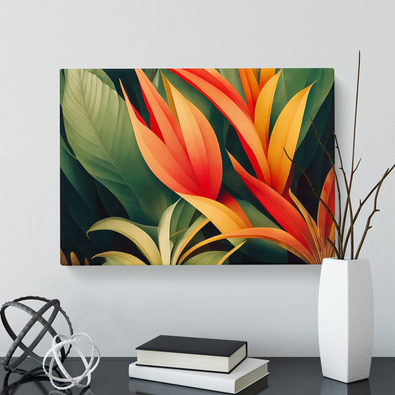 Evolving Tropical Flowers - Wrapped Canvas, 50cm H x 76cm W x 3cm D