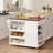 39'' W×23'' D×35'' H Wooden Kitchen Island On Wheels,Rolling Carts With Wine Rack,Microwave Cart With Large Storage