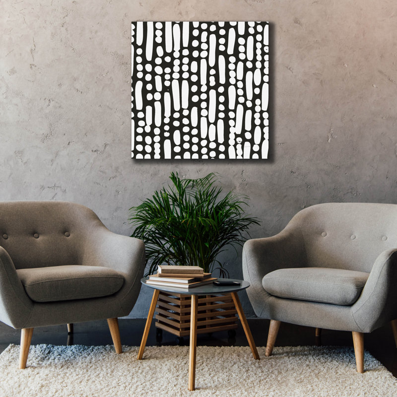  «Cross Current Square Up 1 Bw» par Cheryl Warrick, art mural sur toile, 37 po x 37 po
