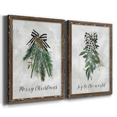 Sprig of Christmas Time - ensemble de 2 reproductions d'art graphique