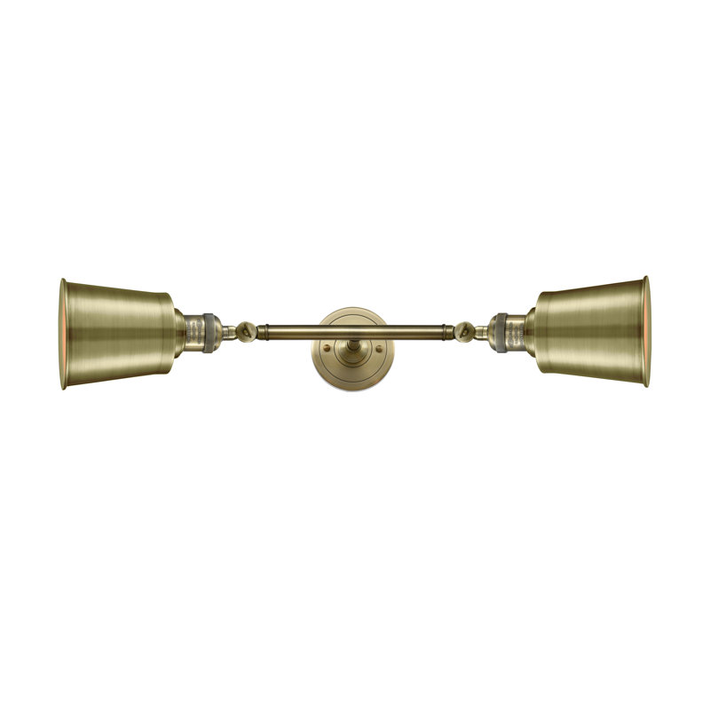 Éclairage pour salle de bain à 2 lumières à intensité variable Lavender Hill, Laiton antique, Ampoule non incluse