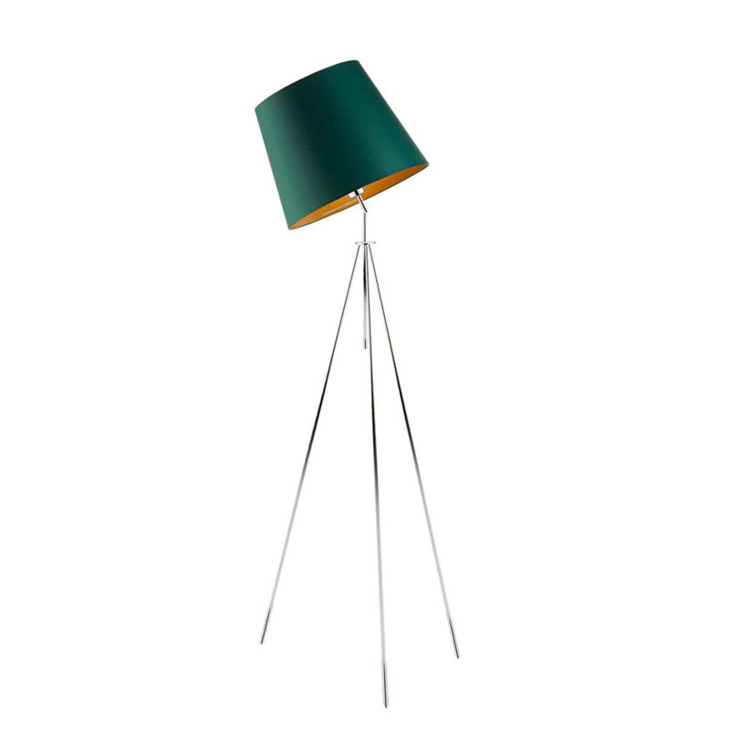 Airlie 155cm Tripod Floor Lamp, Green, Chrome
