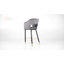 Tabouret de bar moderne à dossier bas en velours avec pieds en métal