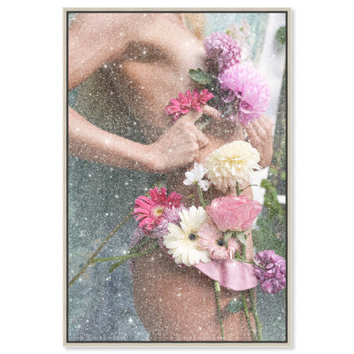 Eve's Flower Bikini Canvas Fashion Print by Oliver Gal