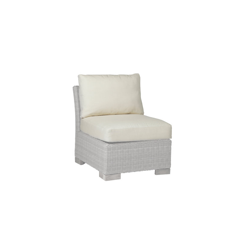 Fauteuil de chambre Club Woven N-Dura, Huître, Lin Dove Sunbrella®, Pas de soudure