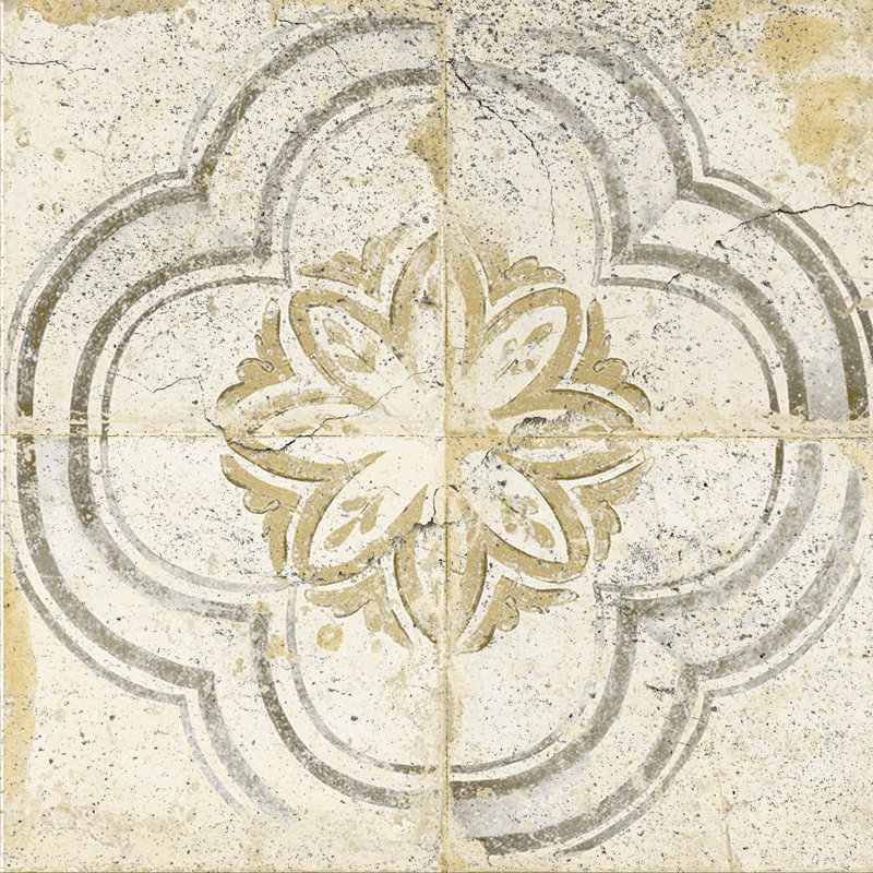 Carreau de mosaïque auto-adhésif en vinyle 12 po x 12 po, Brun, blanc, gris