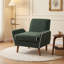 Fauteuil d'appoint rembourré avec pieds en bois d'hévéa-1822150975