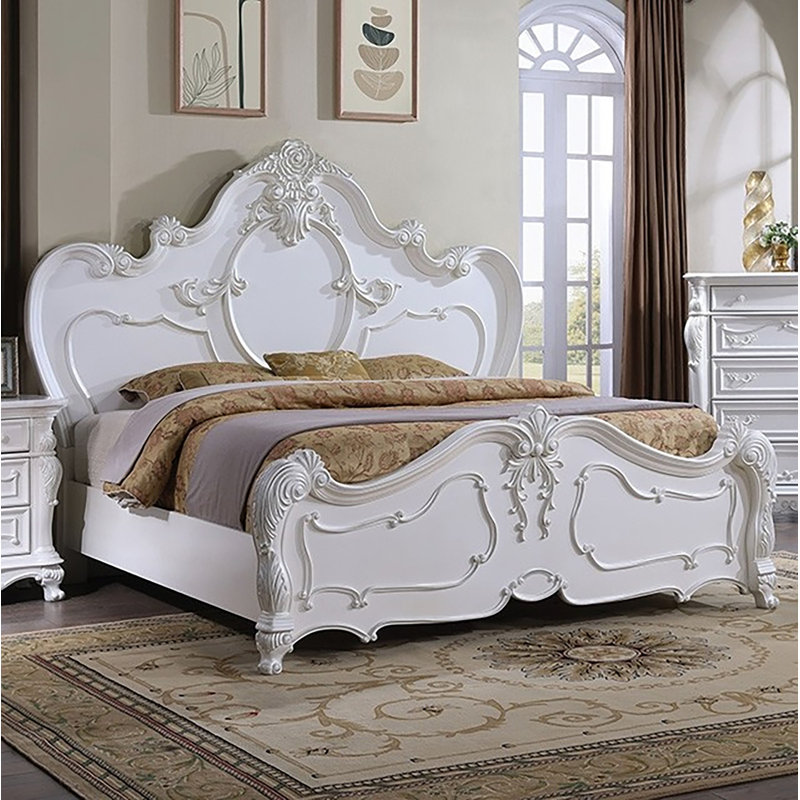 Granntam Camelback Bed, Queen, White