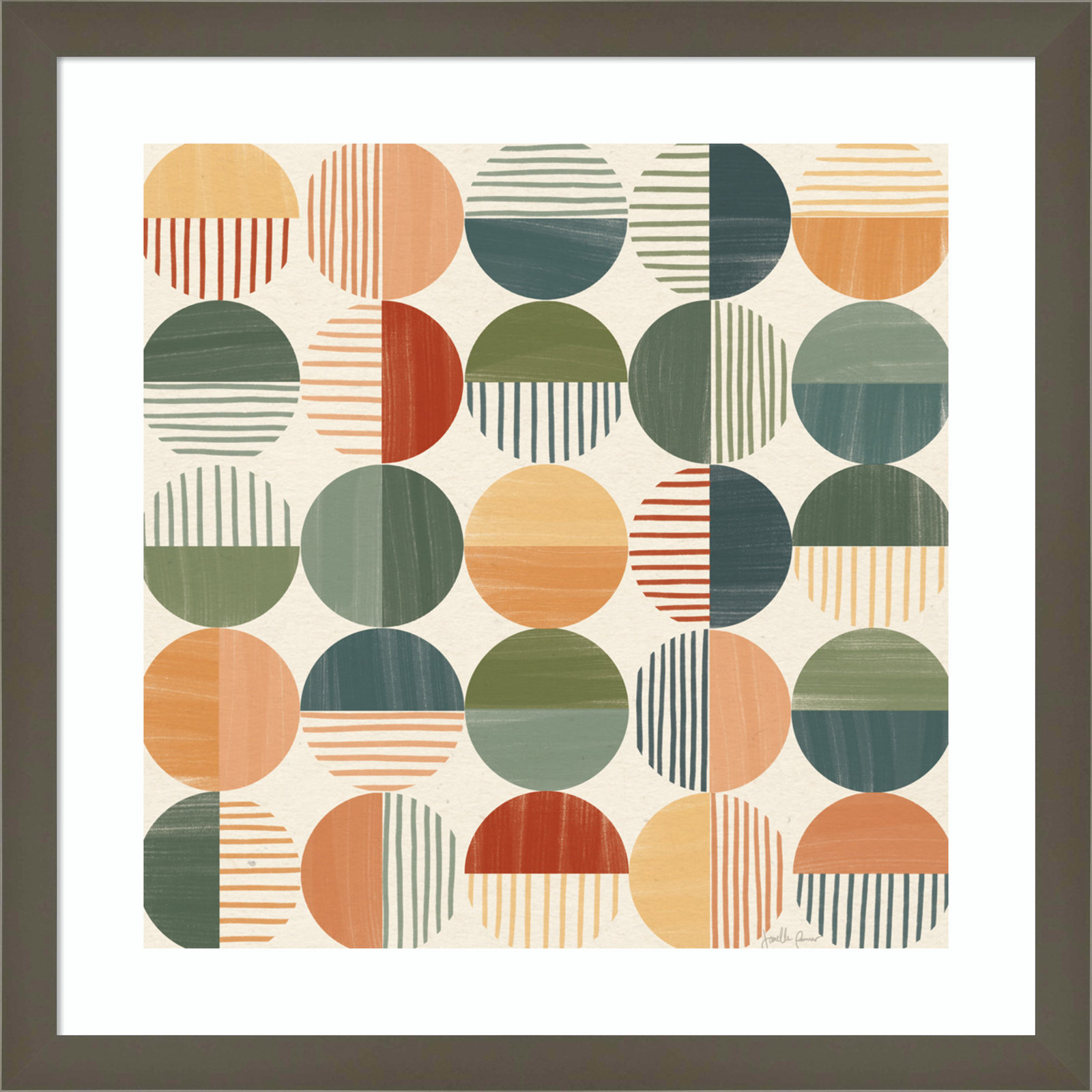 Born To Roam Pattern II, Gray, 17" H x 17" W x 1" D