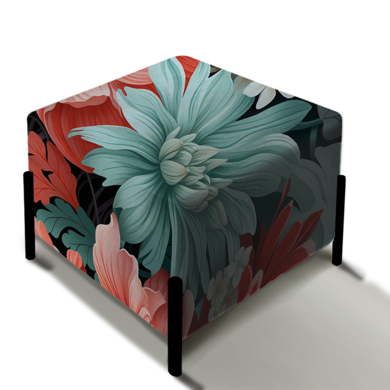 Corail Serenade Tropical Motif III - repose-pieds carré tropical