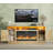 70" Fluted TV Stand For Tvs Up To 80" With Electric Fireplace, Entertainment Center with LED Light & Power Outlet, Vintage Double Door Fireplace Cabinet For Living Room, Bedroom-853266493-853266489