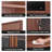 Glass Display Cabinet, Display Case with Glass Doors and Shelves, Metal Curio Cabinets with Locking, 71" Tall Bookcase with Glass Doors for Home, School, Clinic (Wood Color)-1115405063
