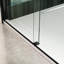 Porte de douche à dérivation avec verre trempé 5/16 po et finition noire matte - coulissante pour salle de bain, système lisse 6074, fuite, collision, système d'installation facile double-118630785