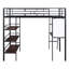 Lit mezzanine en métal Cool Cool avec 3 couches de tablettes et un bureau-951523544-951523551