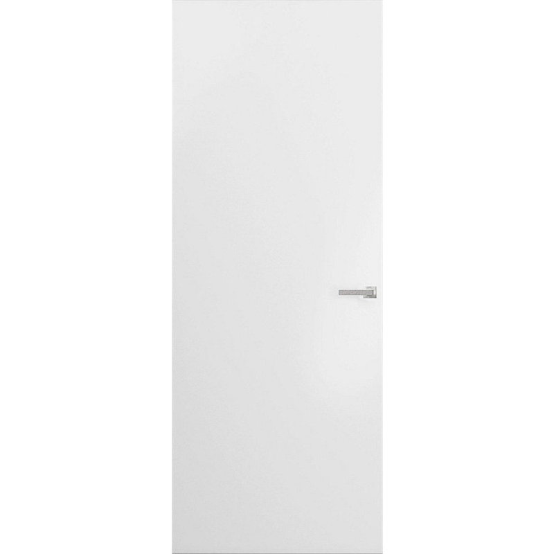 Porte standard en bois et bois massif apprêté, Gauche, Blanc/Noir, 28 po x 96 po