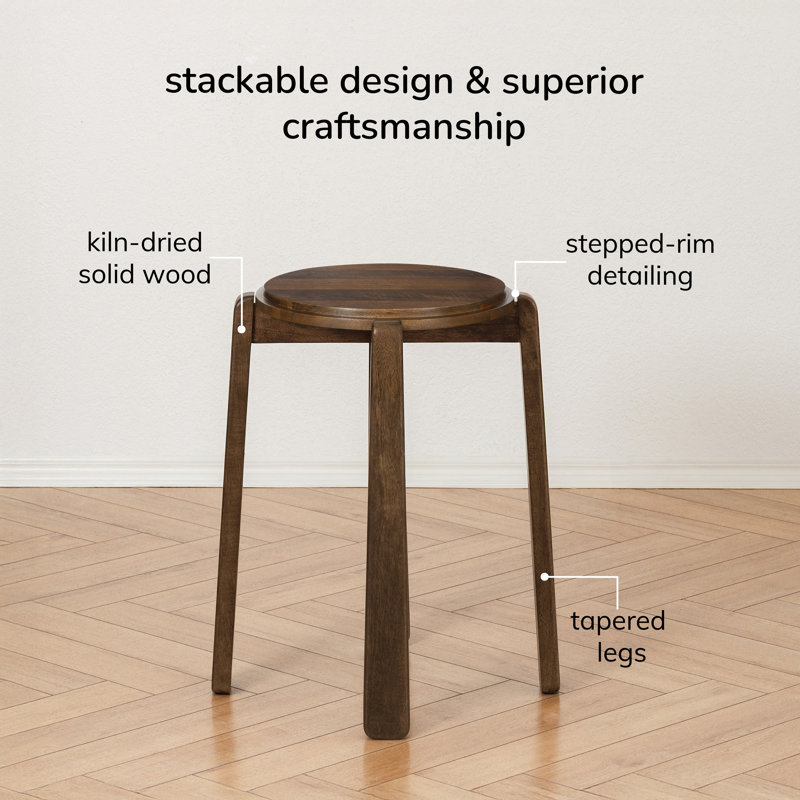 Angus Solid Wood Round End Table