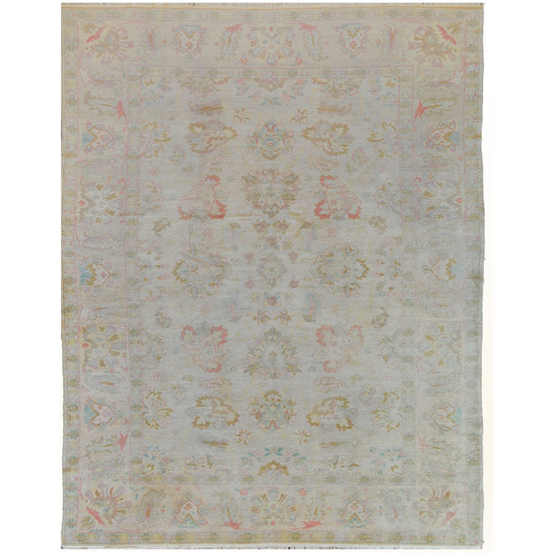 Agra Handmade Wool Gray Rug
