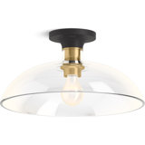 Tone™ 1 Light Semi Flush Mount with Domed Glass Shade