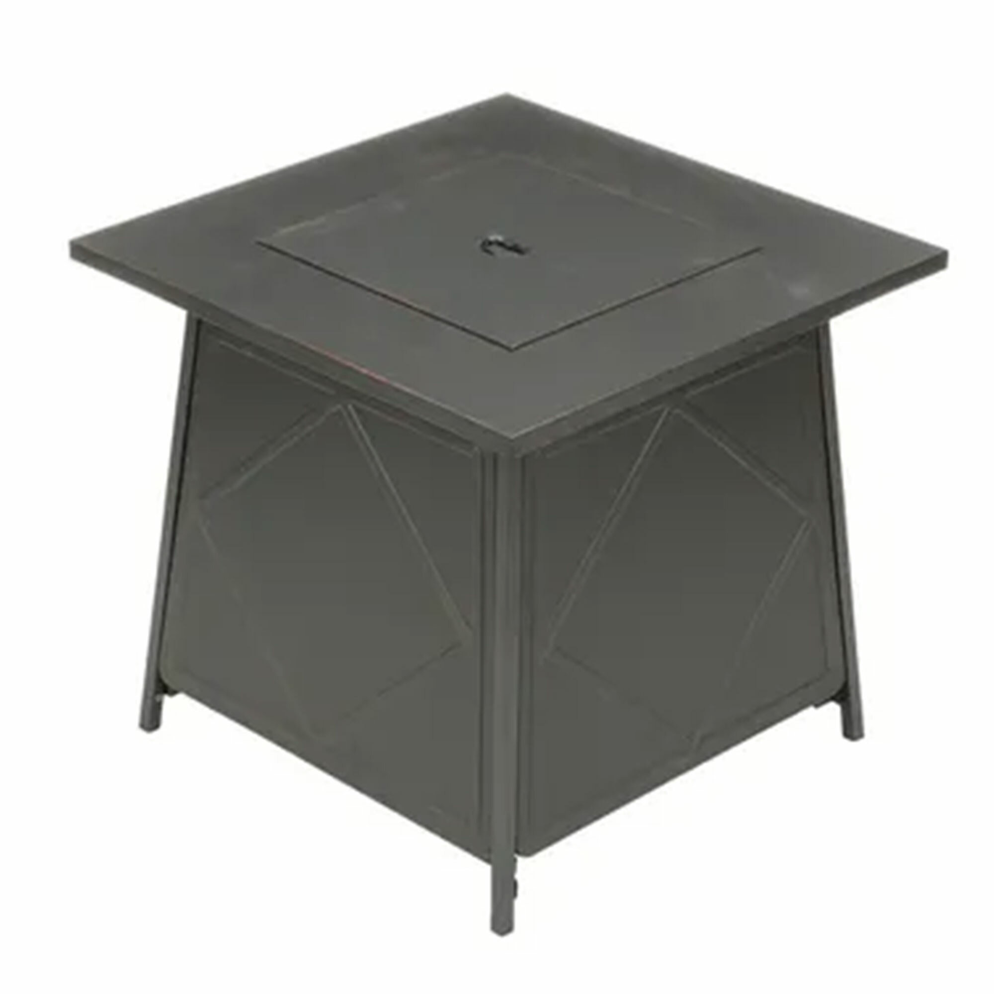 Four Seasons Courtyard Dual Heat Square Gas Tabletop Outdoor Fire Pit