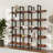 5 Tier Bookcase With Metal Frame, Open Book Display Shelf, Vintage Industrial Bookshelf, MDF Board Storage Organizer Rack-668331915