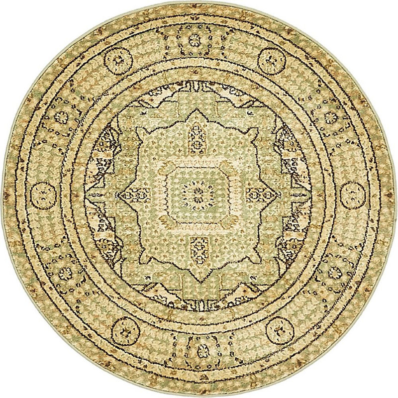 Palazzo Oriental Indoor Rug, Round 6'