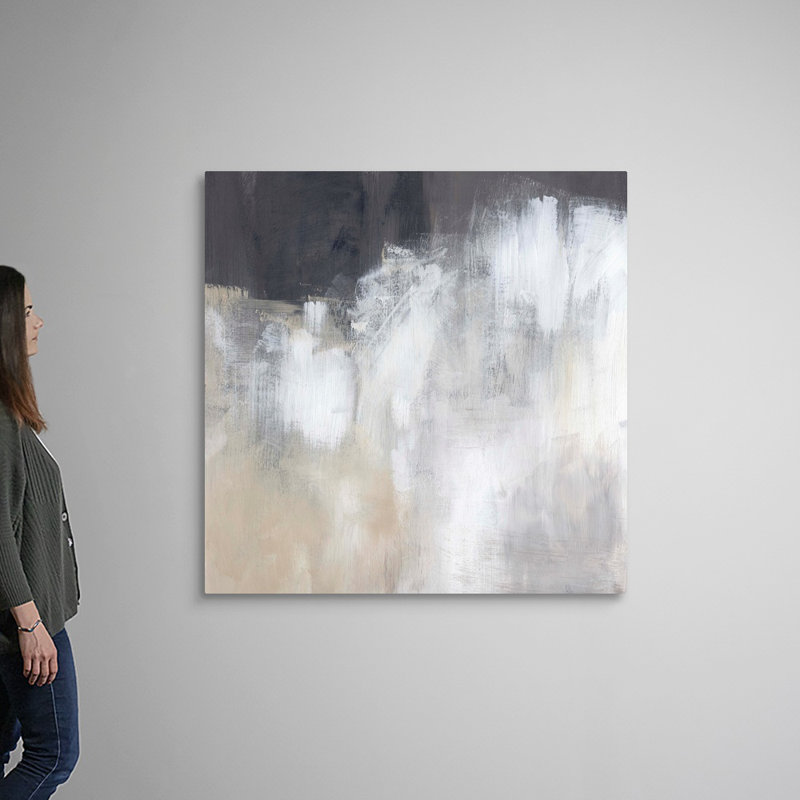 Neutral Abstract II par Jennifer Paxton Parker - reproduction d'art sur toile, Toile tendue, H 48 po x l 48 po, Sans cadre