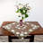 Magnolia on Brown Table Topper (33" Square)