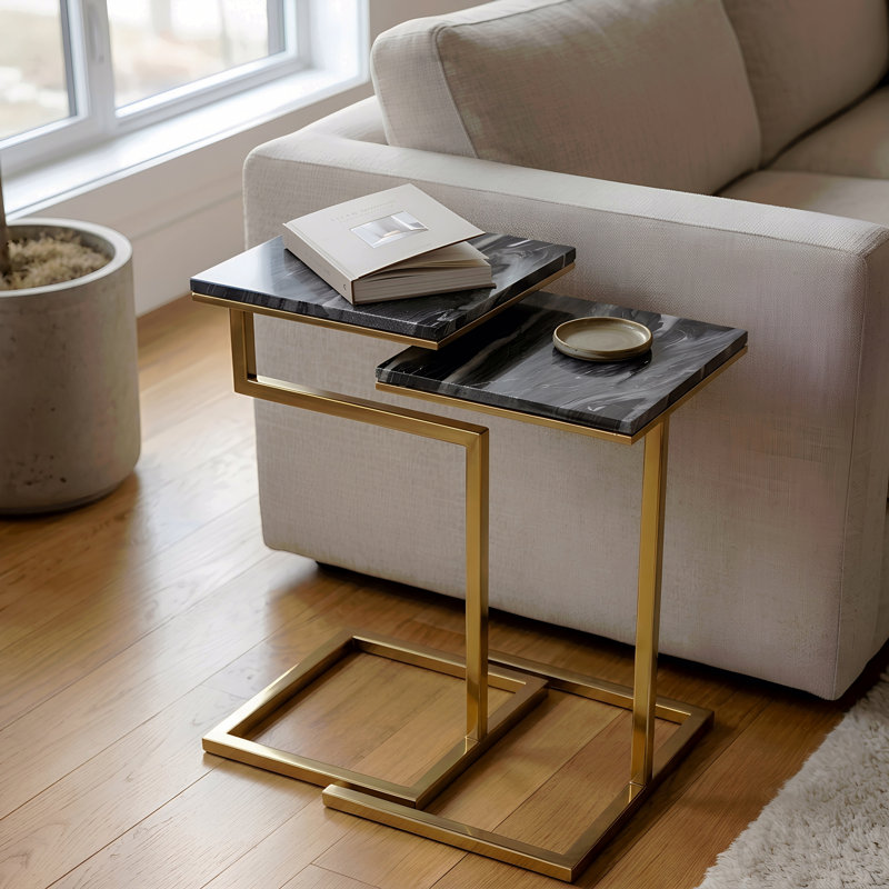 2-Piece Square Nesting C-Table Set