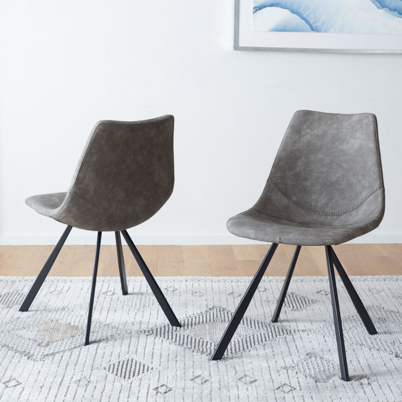 Chaises de salle à manger Dottery PU, gris