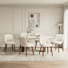 Modern Upholstered Dining Chairs with Solid Wood Legs