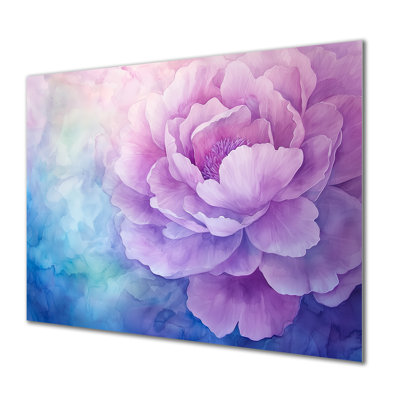 Pivoine lumineuse en pleine floraison I - décoration murale florale en métal, pivoine