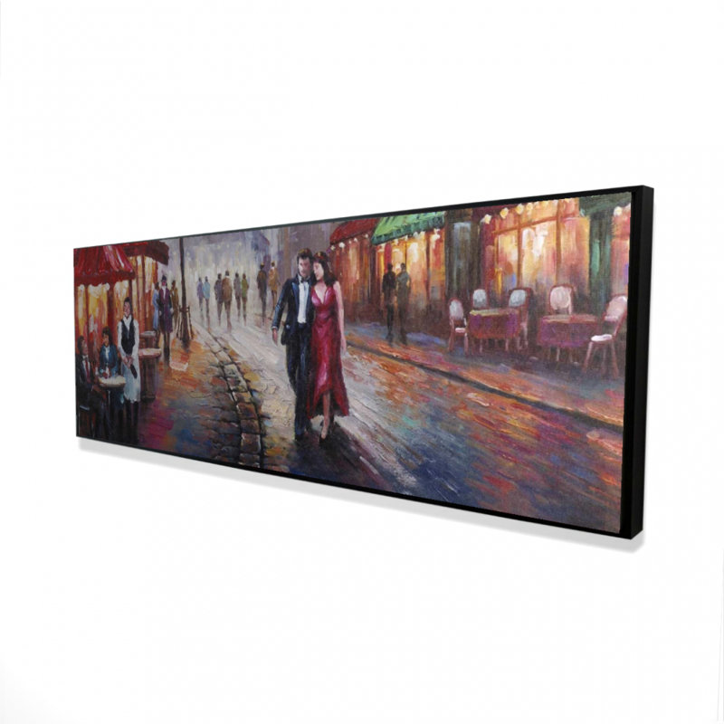 "Couple habillé" sur toile, H 16 po x l 48 po