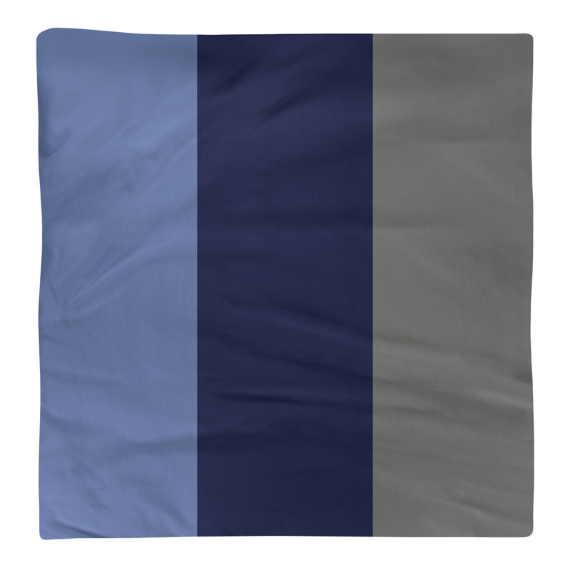 Memphis Striped Square Napkin, 22" W x 22" L, Basketball Blue/Basketball Navy/Basketball Gray, Polyester