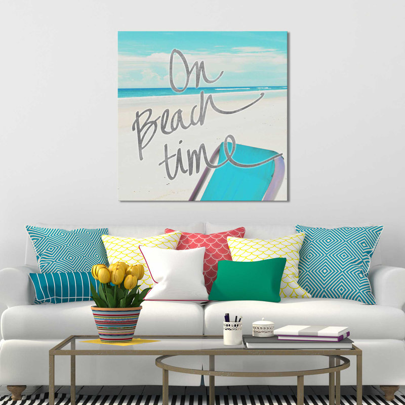 «On Beach Time», reproduction de photo, H 18 po x l 18 po x P 1 po, Toile tendue