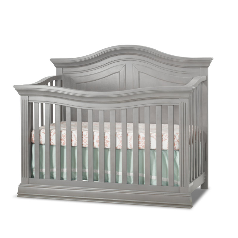 Providence Stone Gray Convertible Wooden Crib