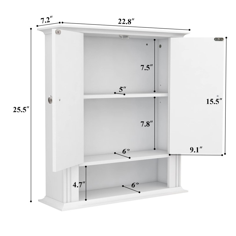 Wall Bathroom Cabinet, White