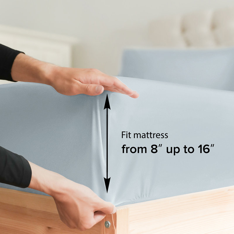 Ensemble de draps de qualité supérieure, doux et infroissables - Ensemble de draps de luxe ultra doux et de qualité supérieure