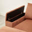 Canapé modulaire à assise profonde avec repose-pieds, canapé-lit en velours côtelé-129891948
