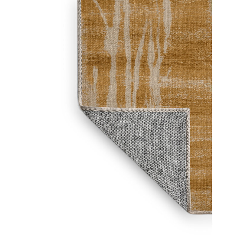 Tapis abstrait lavable à la machine, Rond 3 pi