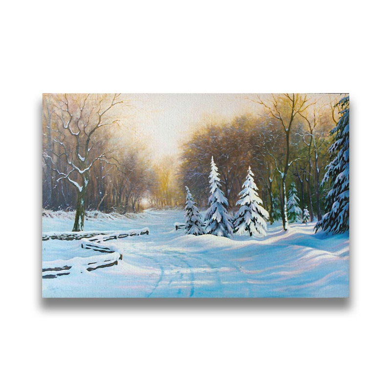 Winter Twilight par Charles White, Toile, H 12 po x l 18 po x P 1,5 po, Pas de tapis