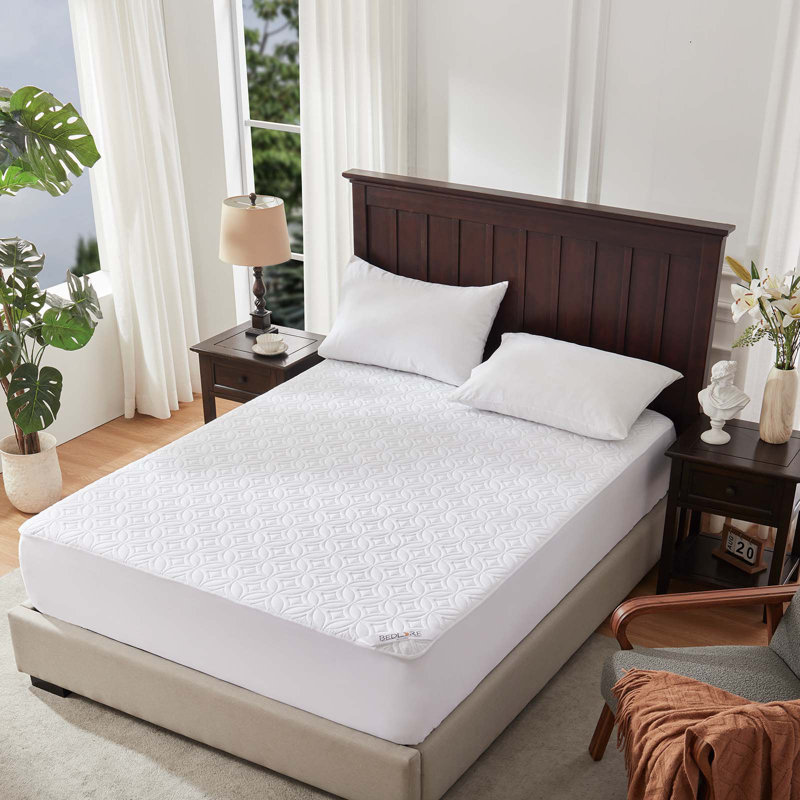 BEDLORE® Noiseless Waterproof Mattress Protector, Hypoallergenic Quilted Washable Mattress Cover, Breathable Mattress Pad with 6-18'' Deep Pocket