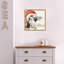 «Christmas Cow - Floater Frame», reproduction d'impression sur toile