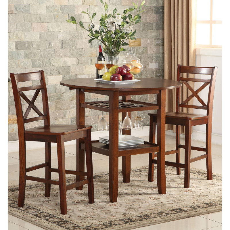 Gennessee 2 - Person Four Leg Dining Set, Cherry