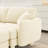 Boucle Fabric 3 Couch Convertible L Shape With Distinctive Shell-Shaped , Removable , And Cylindrical Legs Wrapped In Self, Beige, Modern Style For Office, Build, Soft Breathable Seating Foam Spring-966548774