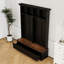 Arbre d'entrée 4 en 1 avec banc, rangement pour vestibule, 2 grands tiroirs, portemanteaux et 6 crochets pour le vestibule-1416767949